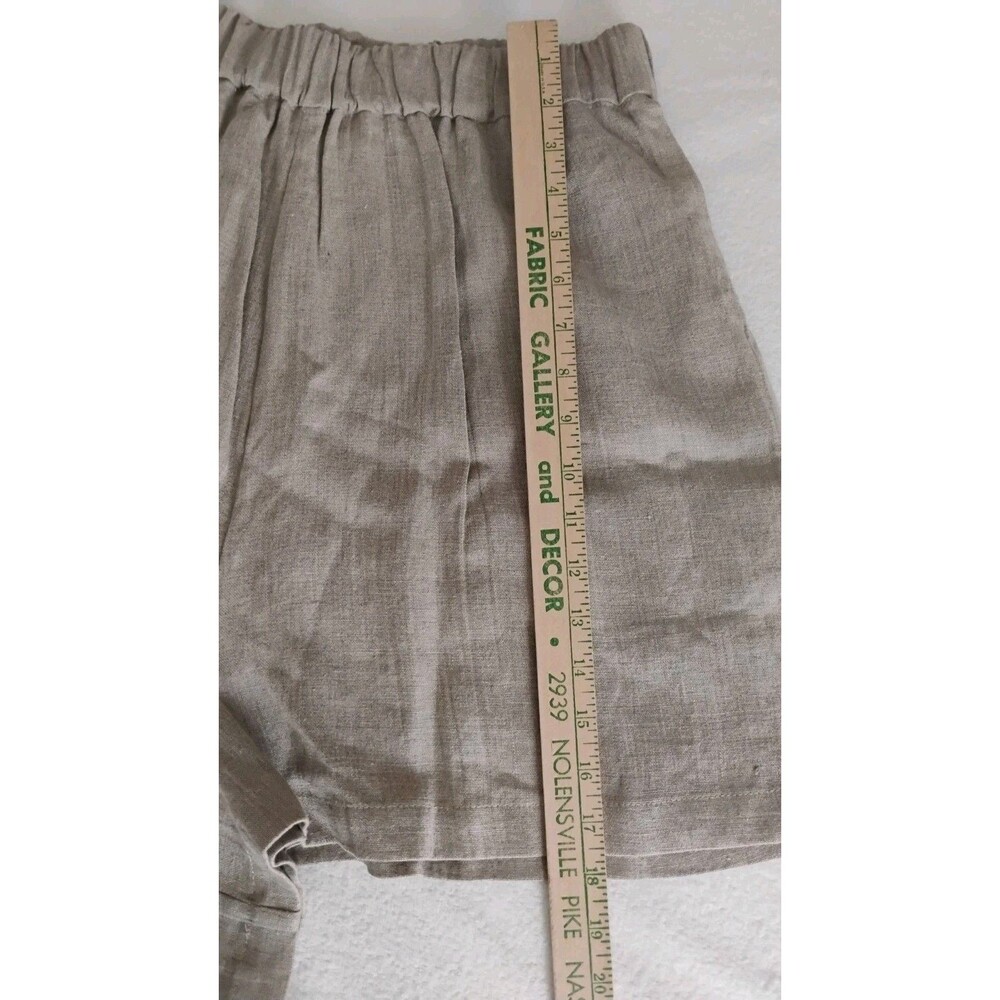 Mary Claret House Shorts In Natural Women's Flax Linen Sz XXL Tan EUC USA Made - Picture 14 of 15